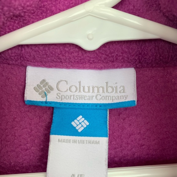 Columbia Zip-up Fleece Jacket Little Girls Size 4/5 - Picture 4 of 7